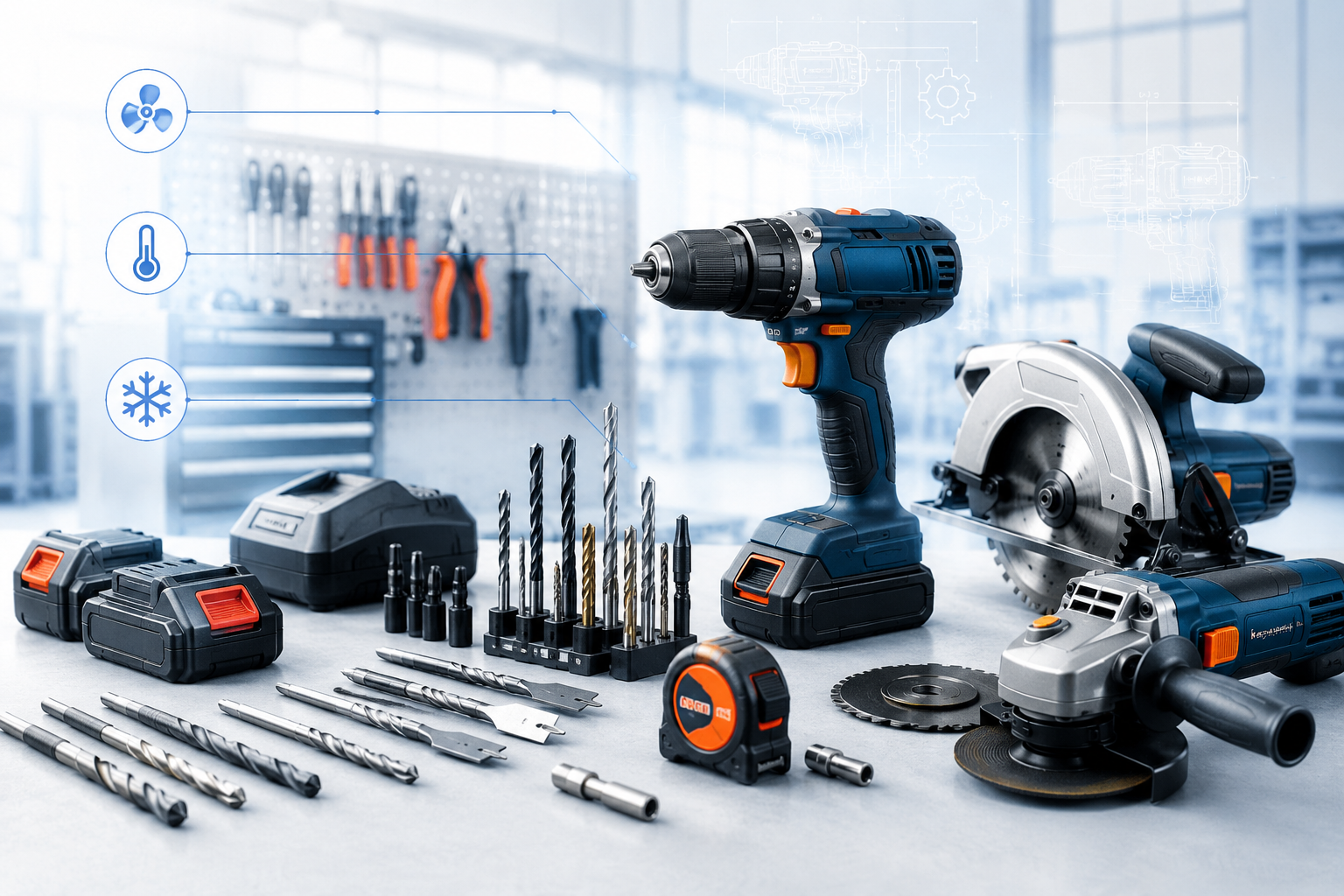 Industrial product data visualization interface showing enriched manufacturing datasets